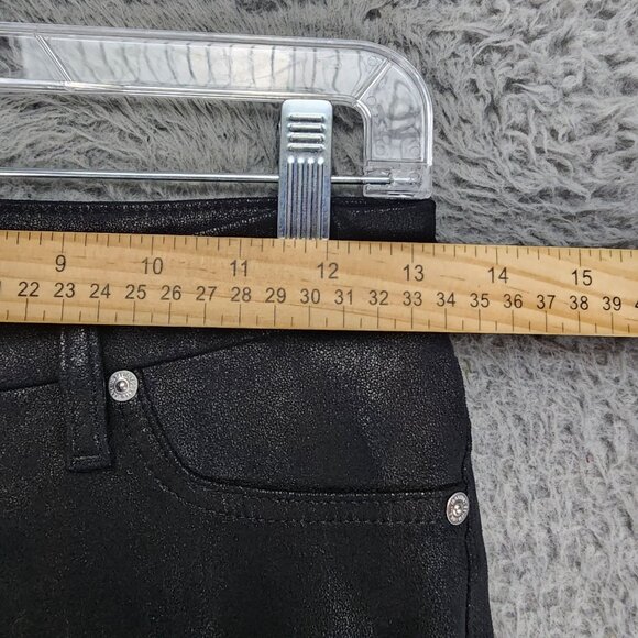 7 For All Mankind Jeans Womens 26 Black Stretch Mid Rise Jeggings Leggings - Picture 4 of 12